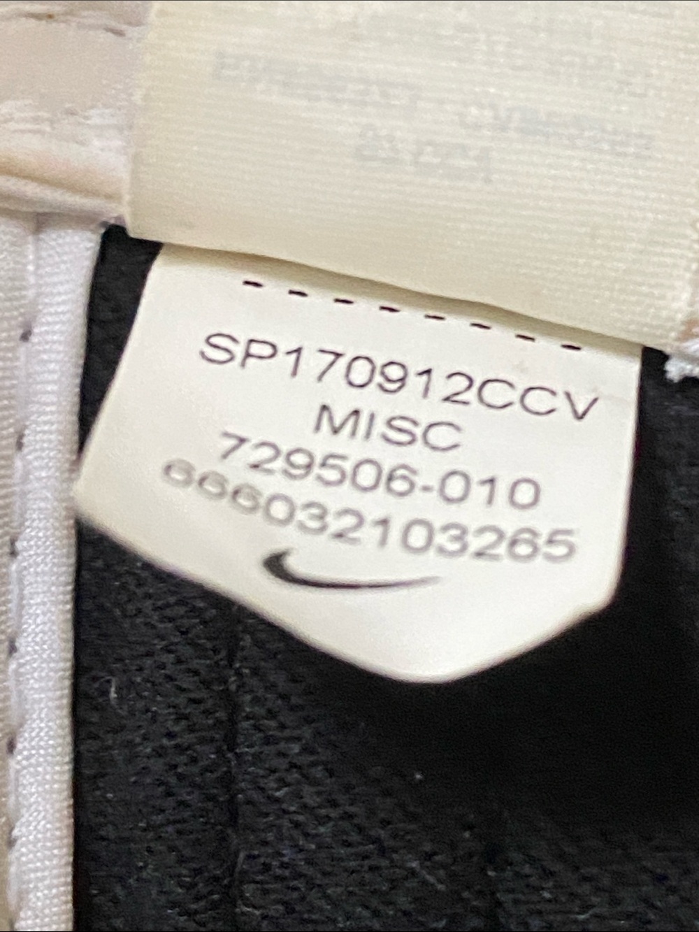 Like New Nike Black Baseball/Softball Cap with White Swoosh and Trim - Picture 2 of 4